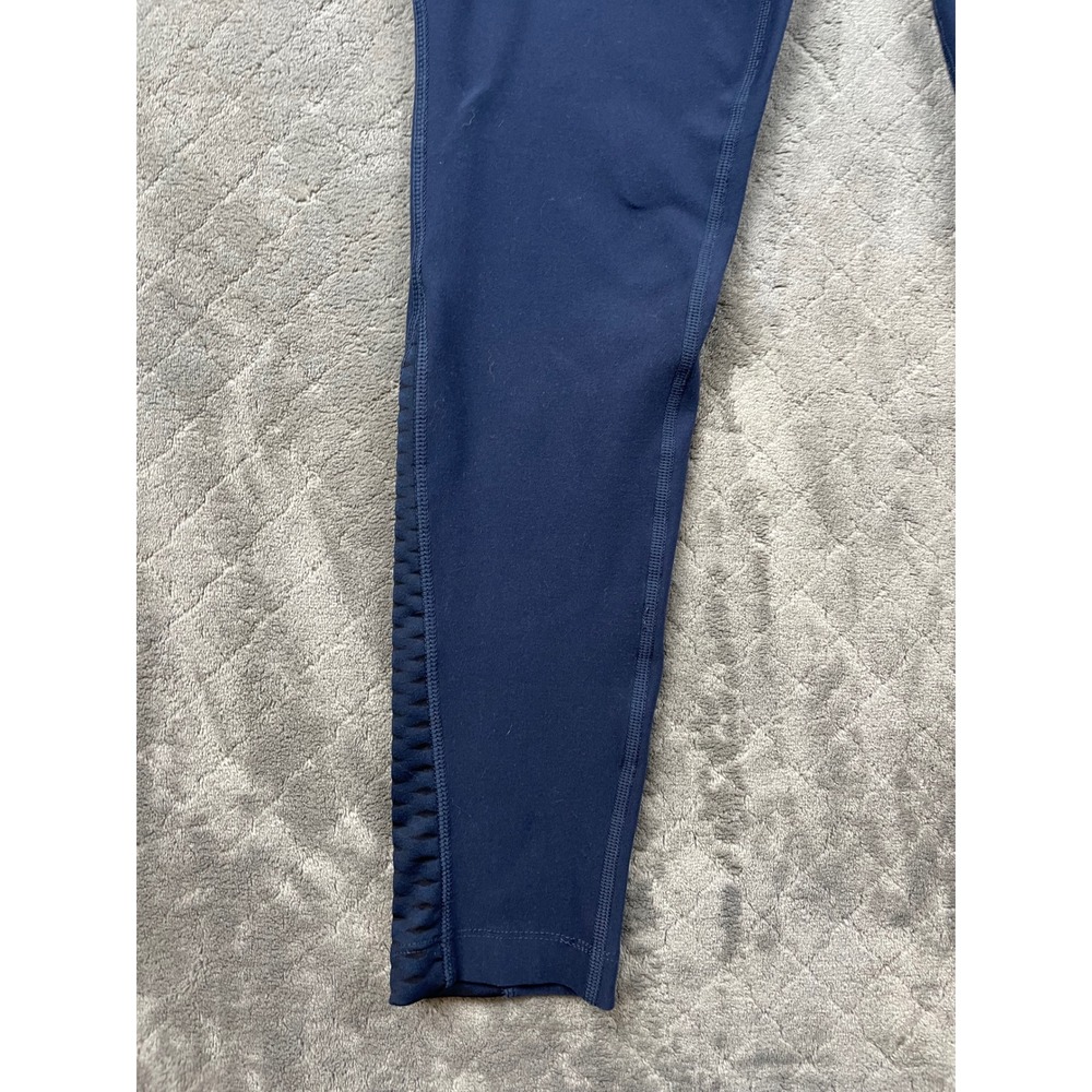 Mondetta Performance Plus Luxury Leggings M Navy Blue Ruched Detail Pockets Yoga - Picture 7 of 10